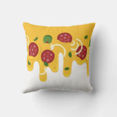 Grappige Retro Druppelende Pizza Kaas Keto Feest Kussen (Achterkant)