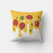 Grappige Retro Druppelende Pizza Kaas Keto Feest Kussen (Voorkant)