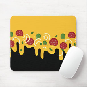 Grappige Retro Druppelende Pizza Kaas Keto Feest Muismat