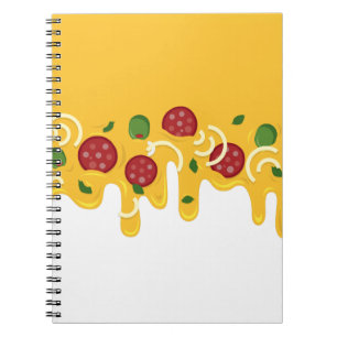 Grappige Retro Druppelende Pizza Kaas Keto Feest Notitieboek