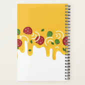 Grappige Retro Druppelende Pizza Kaas Keto Feest Planner (Achterkant)