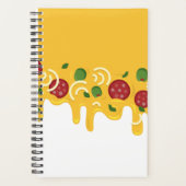 Grappige Retro Druppelende Pizza Kaas Keto Feest Planner (Voorkant)