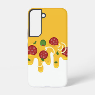 Grappige Retro Druppelende Pizza Kaas Keto Feest Samsung Galaxy Hoesje