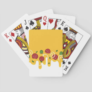 Grappige Retro Druppelende Pizza Kaas Keto Feestje Pokerkaarten