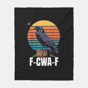 Grappige Retro F-Caw-F Vogel Kraai Kraai Vogel Fleece Deken