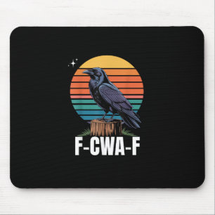 Grappige Retro F-Caw-F Vogel Kraai Kraai Vogel Muismat