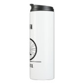 Grappige Retro fiets gepersonaliseerd voor fietser Thermosbeker (Geroteerd rechts)