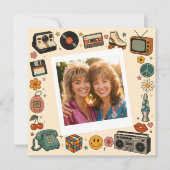 Grappige Retro Fototemplate Gefeliciteerd Beste Vr (Voorkant)