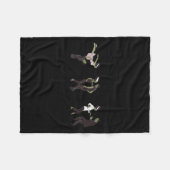 Grappige retro Frankenstein monster en bruid danse Fleece Deken (Voorkant (Horizontaal))