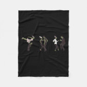 Grappige retro Frankenstein monster en bruid danse Fleece Deken (Voorkant)