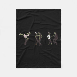 Grappige retro Frankenstein monster en bruid danse Fleece Deken