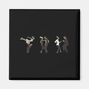 Grappige retro Frankenstein monster en bruid danse Magneet