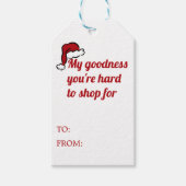 Grappige Retro Funky Met de Hand Getekende Kerstma Cadeaulabel (Voorkant)