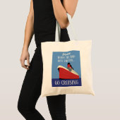Grappige Retro Ga Cruisen Gepersonaliseerd Tote Bag (Voorkant (product))