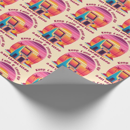 Grappige Retro Gamer 80s Arcade 8-bit Gaming Humor Cadeaupapier (Hoek)