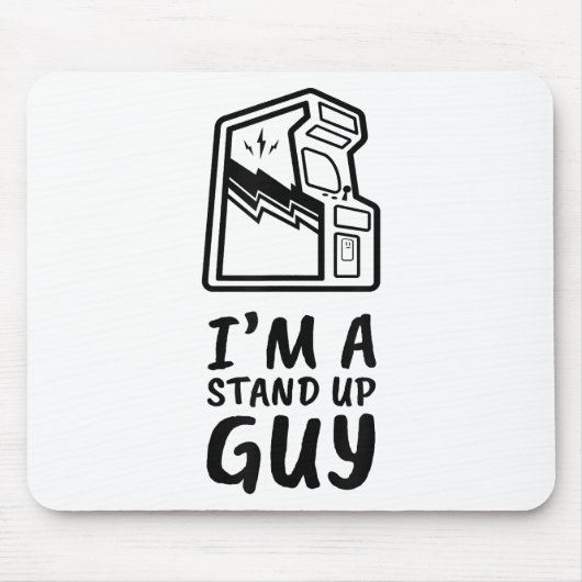 Grappige Retro Gamer Arcade Old School 80's Videog Muismat (Voorkant)