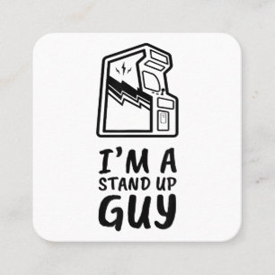 Grappige Retro Gamer Arcade Old School 80's Videog Vierkante Visitekaartje