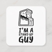 Grappige Retro Gamer Arcade Old School 80's Videog Vierkante Visitekaartje (Achterkant)