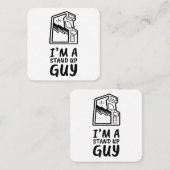 Grappige Retro Gamer Arcade Old School 80's Videog Vierkante Visitekaartje (Voorkant / Achterkant)