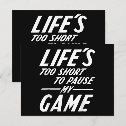 Grappige retro gamer - het leven is te kort om mij (Voorkant / Achterkant)