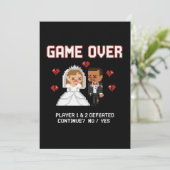 Grappige Retro Gamer Huwelijk "Game Over" Pixel Ar (Staand voorkant)