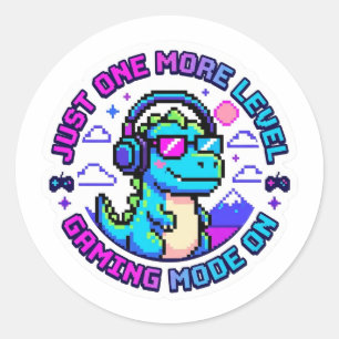 Grappige Retro Gamer Sticker - Gewoon Eén Level Me