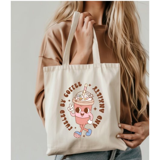 Grappige retro geestelijke gezondheid citaat gevoe tote bag