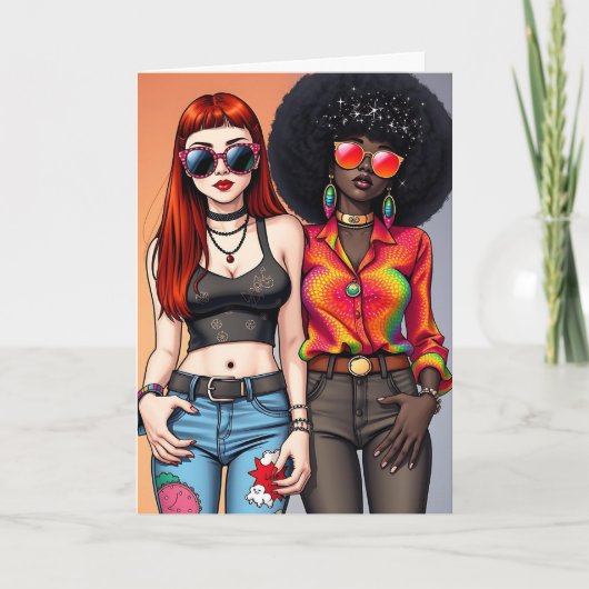 Grappige retro gelukkige verjaardag kaart (Voorkant)