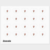 Grappige Retro Giraffe Lover Kerstboom Lig Hart Sticker (Vel)