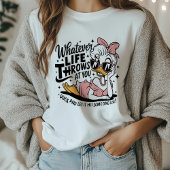 Grappige Retro Girly Sassy Duck Life Quote T-shirt