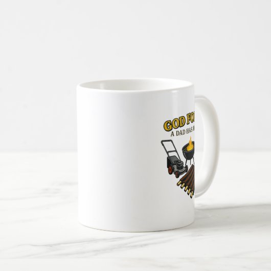 Grappige retro God verhoede dat een vader Hobbies Koffiemok (Voorkant rechts)