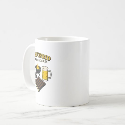 Grappige retro God verhoede dat een vader Hobbies  Koffiemok (Voorkant links)