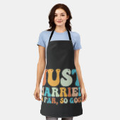 Grappige retro groovy is net zo goed getrouwd schort (Gedragen)