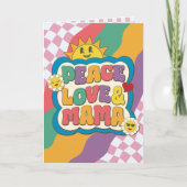 Grappige Retro Groovy Typografie Foto Moederdag Kaart (Voorkant)