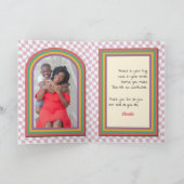 Grappige Retro Groovy Typografie Foto Moederdag Kaart (Binnen)