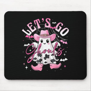 Grappige Retro Halloween Let's Go Ghouls Westerne Muismat