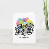 Grappige retro Happy Birthday Kaart doe me een ple (Voorkant)