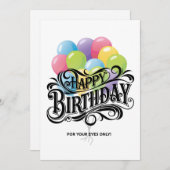 Grappige retro Happy Birthday Kaart doe me een ple (Voorkant / Achterkant)