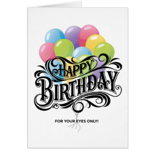Grappige retro Happy Birthday Kaart doe me een ple