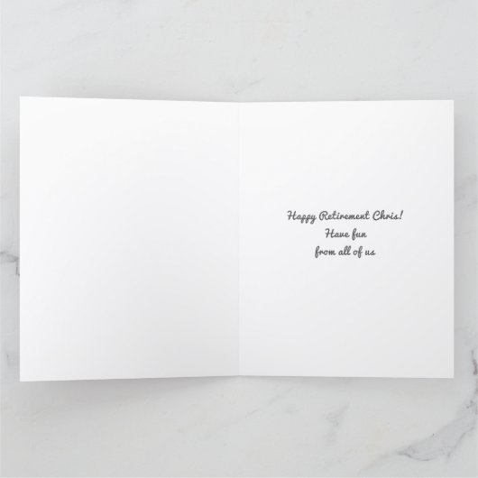 Grappige retro Happy Days Ahead Big Retirement Kaa Kaart (Binnen)