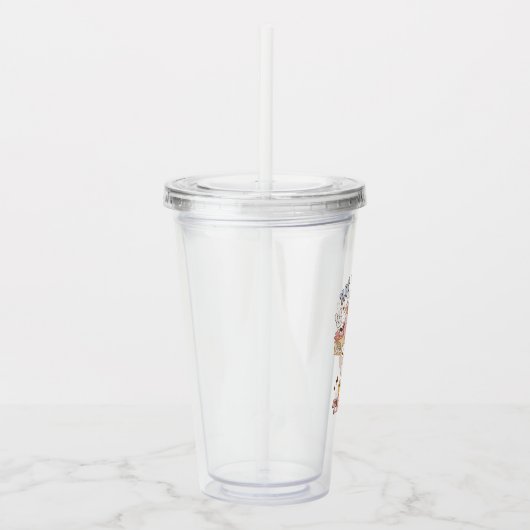 Grappige retro heet meisjes gaan naar therapie acryl drinkbeker (Rechts)