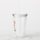 Grappige retro Het is oké om alle gevoelens te voe Acryl Drinkbeker (Links)