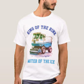 Grappige Retro Hockey Ice Resurfacer King of the R T-shirt (Voorkant)