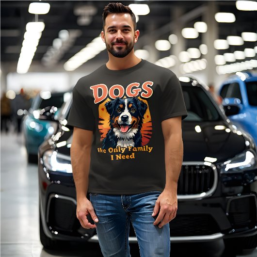 Grappige retro 'Honden zijn de enige familie die i T-shirt