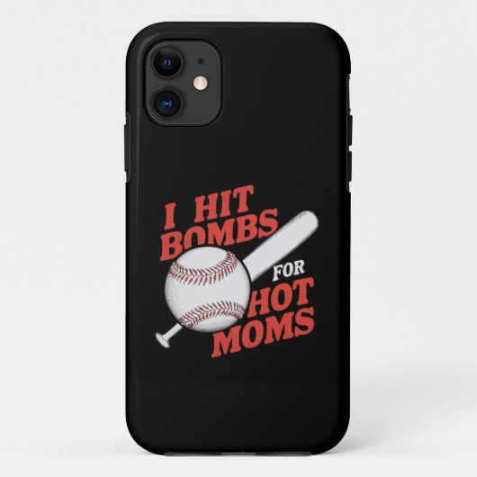 Grappige Retro Honkbal Ik Sla Bombardementen Voor Case-Mate iPhone Case (Achterkant)