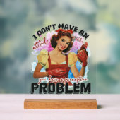 Grappige retro houding probleem dame acryl bord (Neutraal)