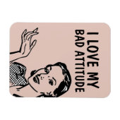 GRAPPIGE RETRO HUISVROUW LIEFDE SLECHTE ATTITUDE M MAGNEET (Horizontaal)