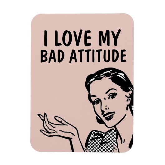 GRAPPIGE RETRO HUISVROUW LIEFDE SLECHTE ATTITUDE M MAGNEET (Verticaal)
