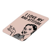 GRAPPIGE RETRO HUISVROUW LIEFDE SLECHTE ATTITUDE M MAGNEET (Linkerzijde)