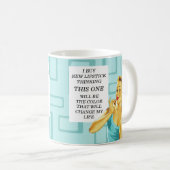 Grappige retro huisvrouw lippenstift koffiemok (Voorkant rechts)